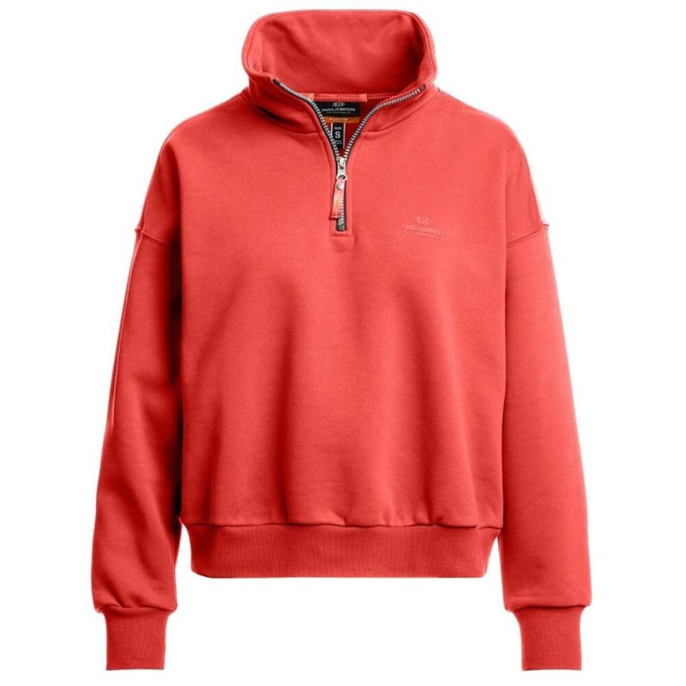 Parajumpers Unisex Adult Zendaya Half Zip Sweatshirt / Cherry Red